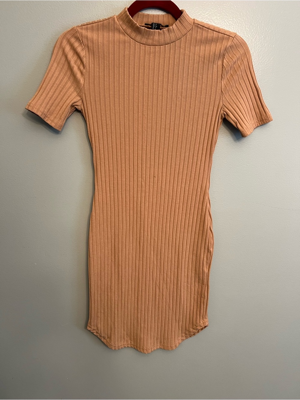 Caramel brown bodycon dress